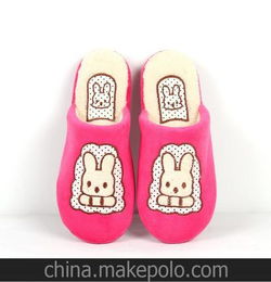 棉拖鞋批發(fā) 秋冬新款家居拖鞋 可愛兔子情侶室內軟底拖鞋廠家